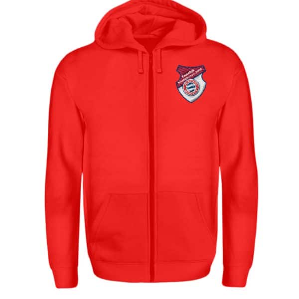 Zipper mit Brust-Stick - Zip-Hoodie-5761