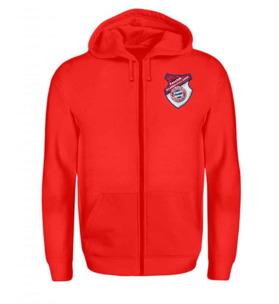 Zipper mit Brust-Stick - Zip-Hoodie-5761