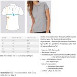 Damen Poloshirt mit Brust- und Rückendruck (weiß)  - Damen Poloshirt – Bild 3