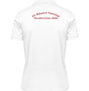 Damen Poloshirt mit Brust- und Rückendruck (weiß) - Damen Poloshirt-3