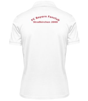 Damen Poloshirt mit Brust- und Rückendruck (weiß) - Damen Poloshirt-3